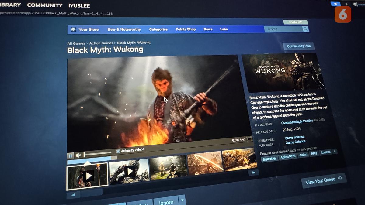 Black Myth: Wukong Mencapai 2,2 Juta Pemain Bersamaan dalam Waktu Kurang dari 24 Jam di Steam!