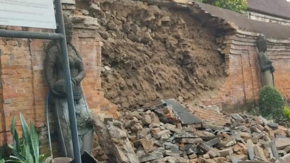 Gempa Bali Sebabkan Tembok Istana Blahbatuh Runtuh, Getaran Terasa Hingga Lombok