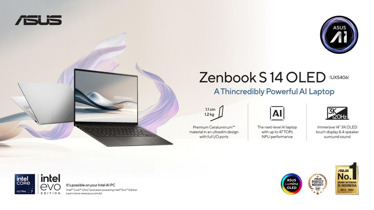 Maksimalkan Produktivitas dengan Laptop Tipis Premium ASUS Zenbook S 14 UX5406