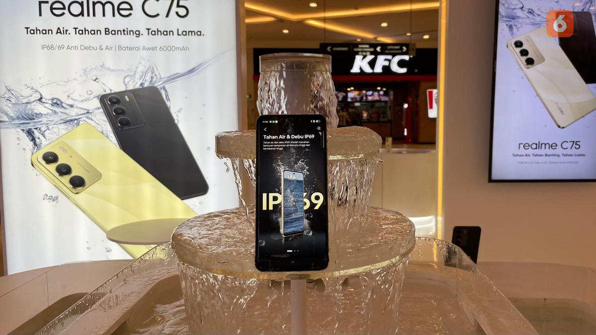 Harga dan Spesifikasi Realme C75, HP Android terjangkau yang tahan air dan tahan lama