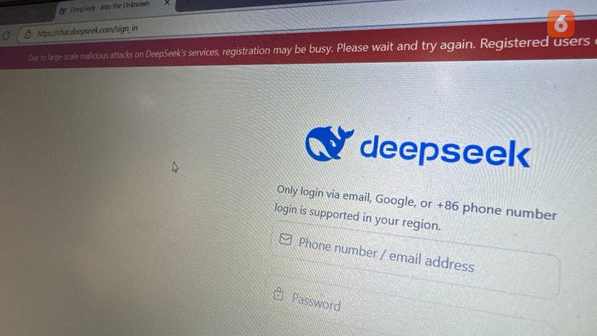 Deepseek AI Dipukul oleh serangan cyber, pesaing chatgpt membatasi pendaftaran pengguna baru!