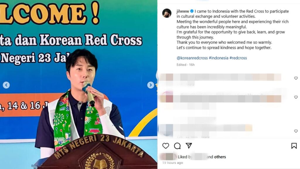 Pesona Aktor Korea Jung Il Woo Gunakan Cukin Betawi Saat Menjadi Relawan Palang Merah di Jakarta