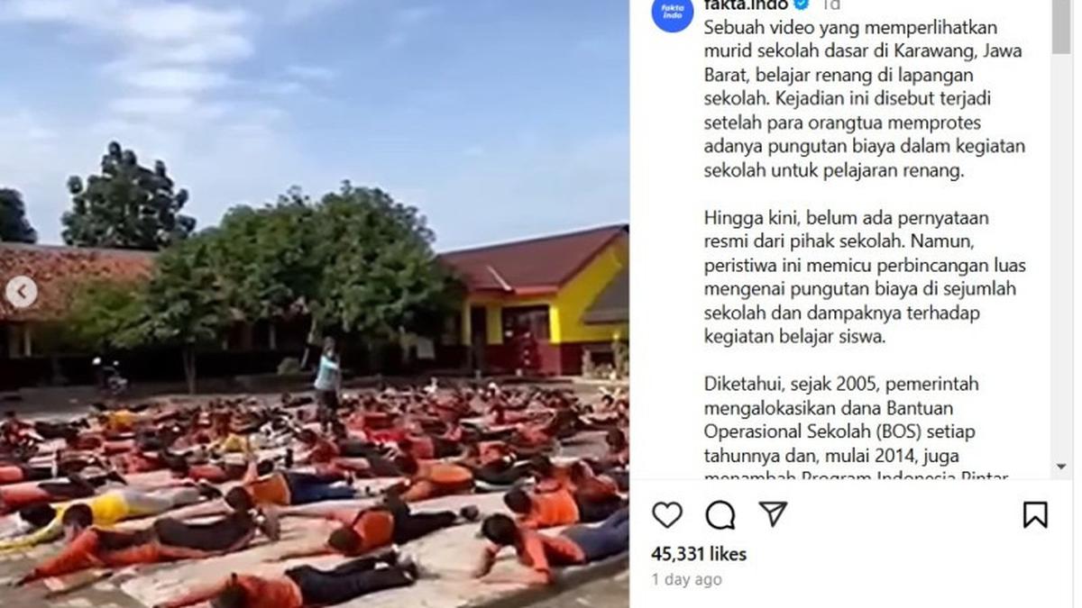 Top 3 Hari Ini Berita: Video Viral Siswa Dasar yang Belajar Berenang Di Lapangan Sekolah Disebut Dampak Orang Tua Protes Bahan Bakar