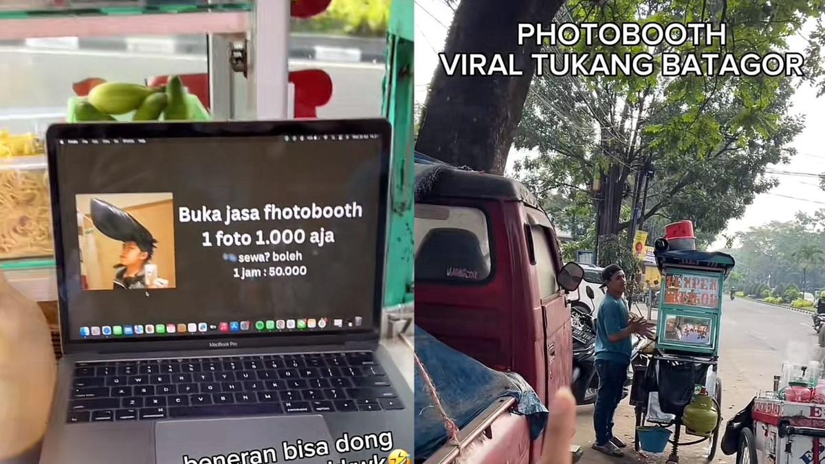 Viral Batagor Gunakan MacBook untuk Layanan Photobooth, Bayar Hanya RP1,000