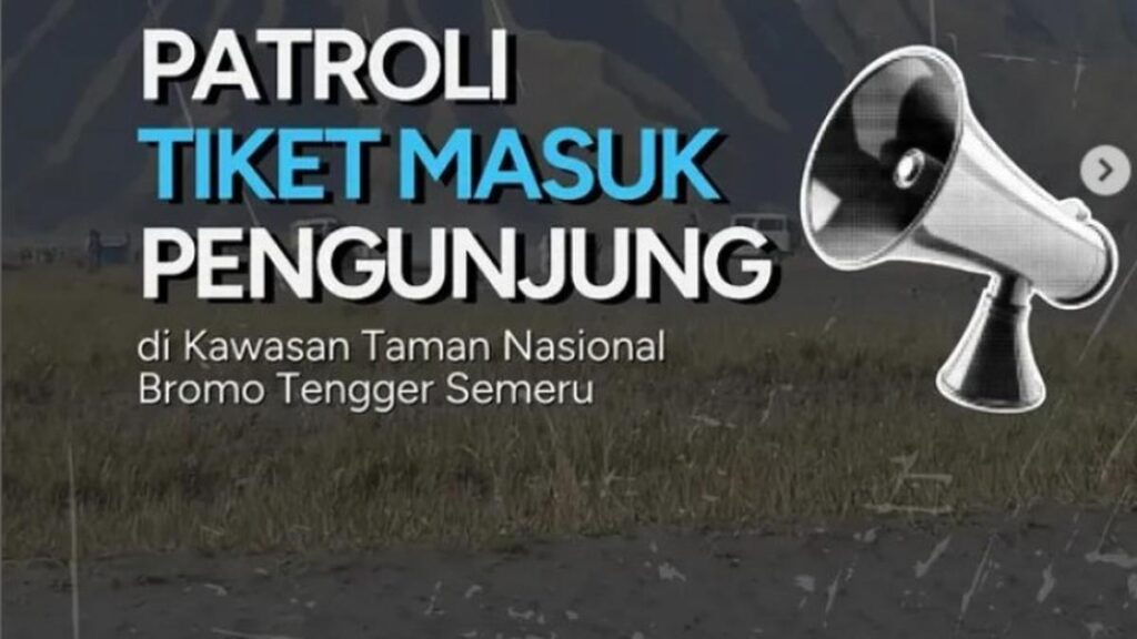 Mencegah wisatawan ilegal, manajer TNBTS adalah pengawas di daerah Gunung Bromo