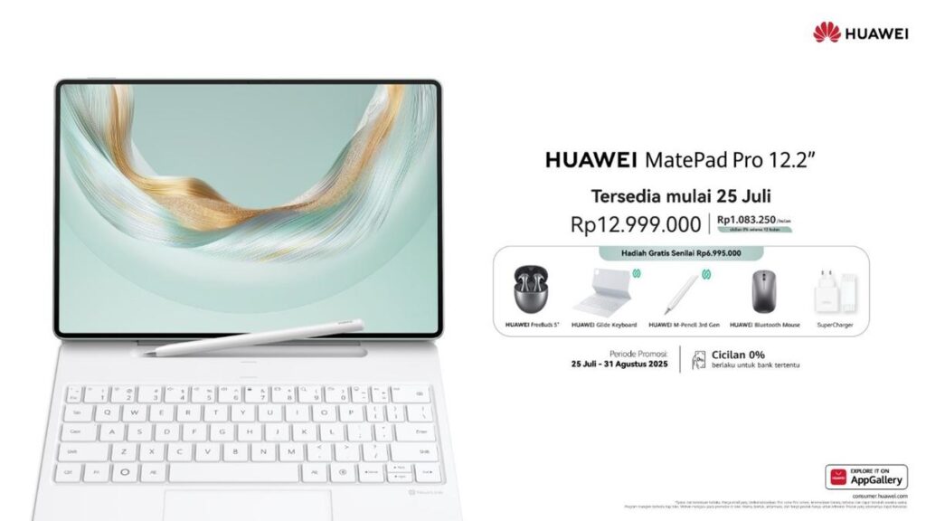 Huawei MatePad Pro 12.2 (2025) Tablet Produktif Super dengan Keyboard Inovatif & WPS Level Office PC