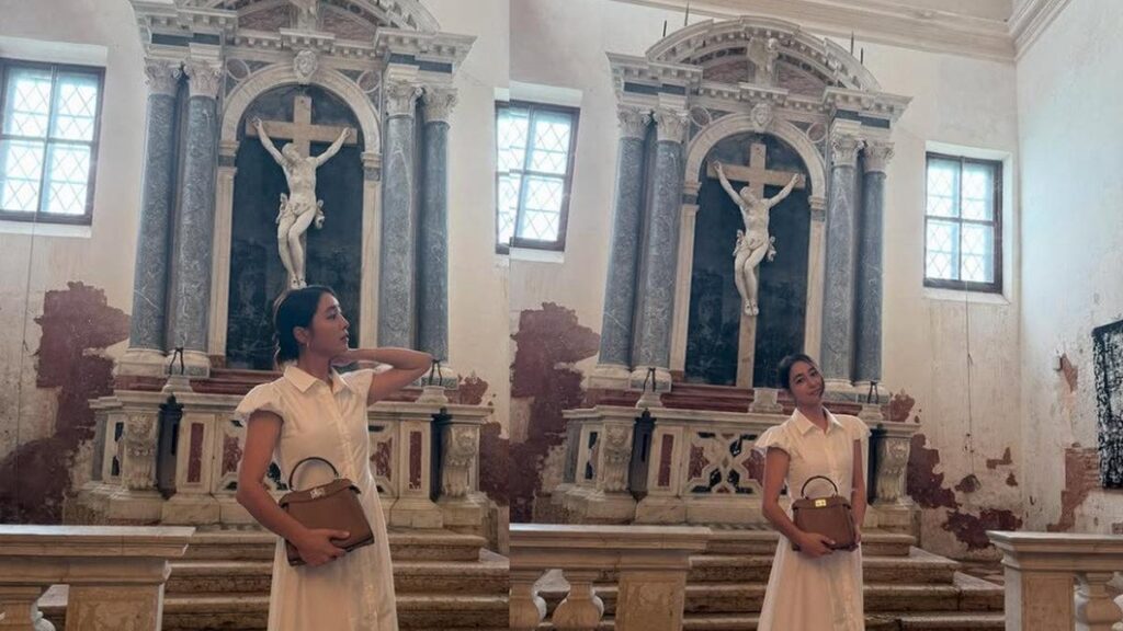 Lee Min Jung klarifikasi kontroversi foto dengan tas mewah di depan patung Yesus