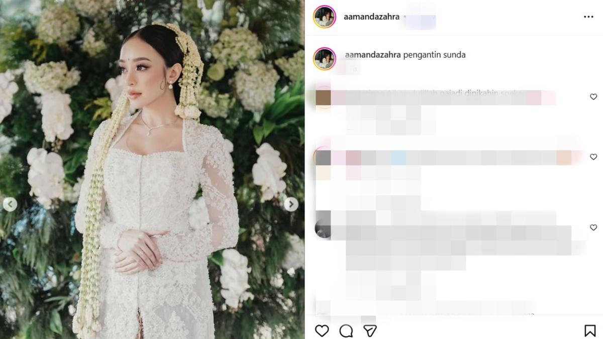 Pesona Selebgram Amanda Zahra Resmi Menikah Lagi, Menjadi Pengantin Sunda